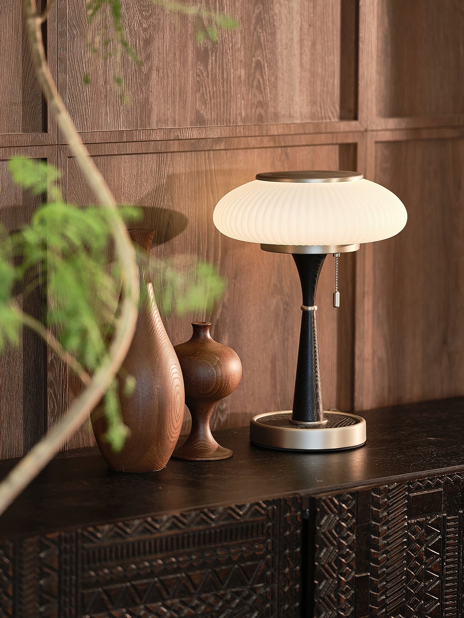 Sylva Mushroom Glass Table Lamp