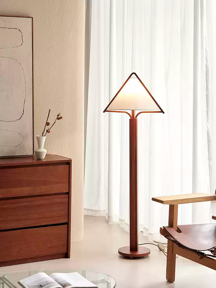 Tavora Triangle Shade Wood Floor Lamp