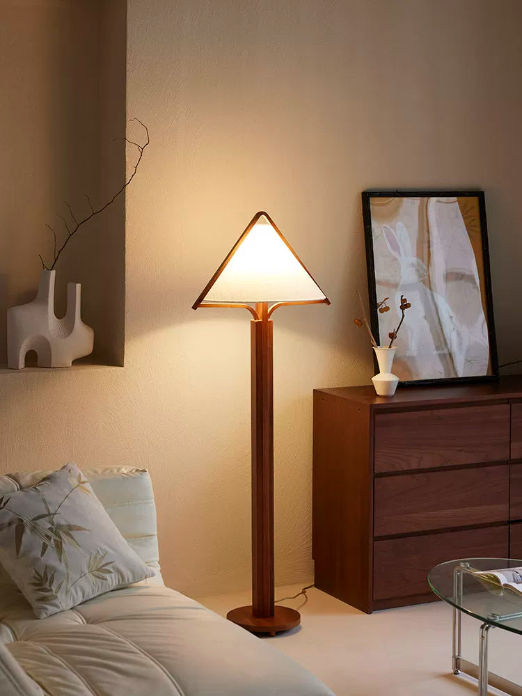 Tavora Triangle Shade Wood Floor Lamp