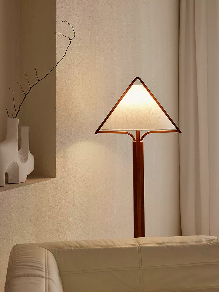 Tavora Triangle Shade Wood Floor Lamp