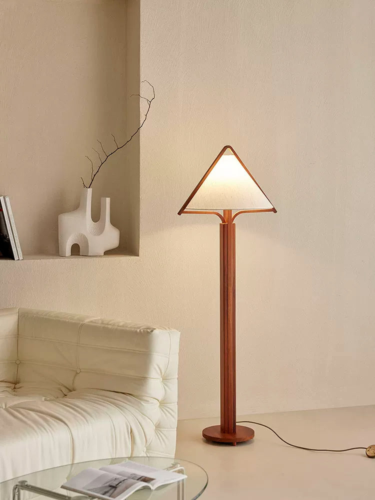 Tavora Triangle Shade Wood Floor Lamp