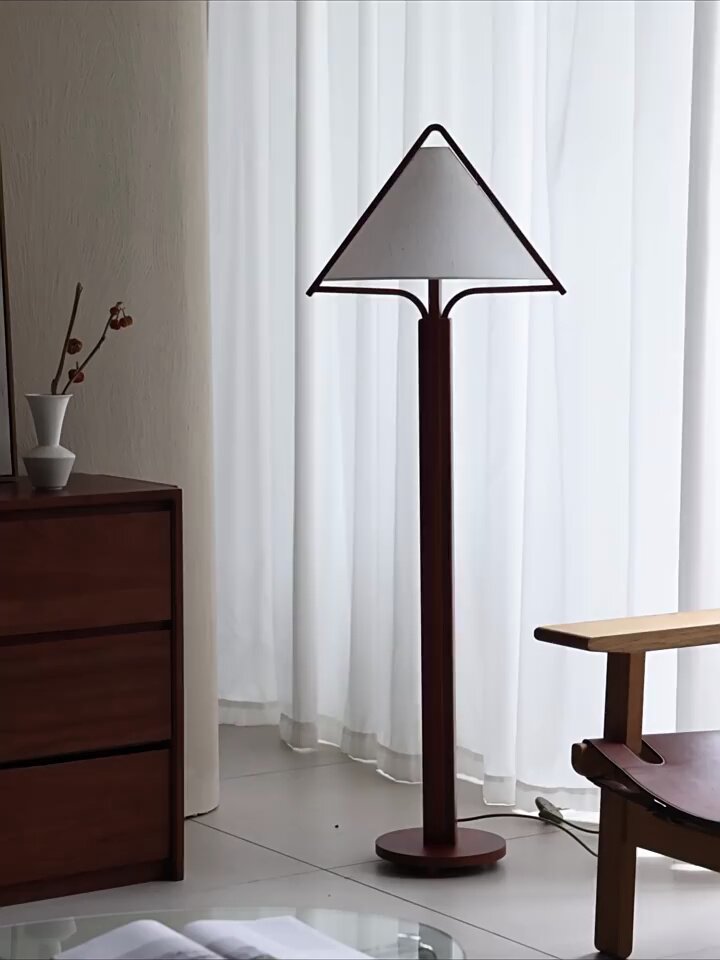 Tavora Triangle Shade Wood Floor Lamp