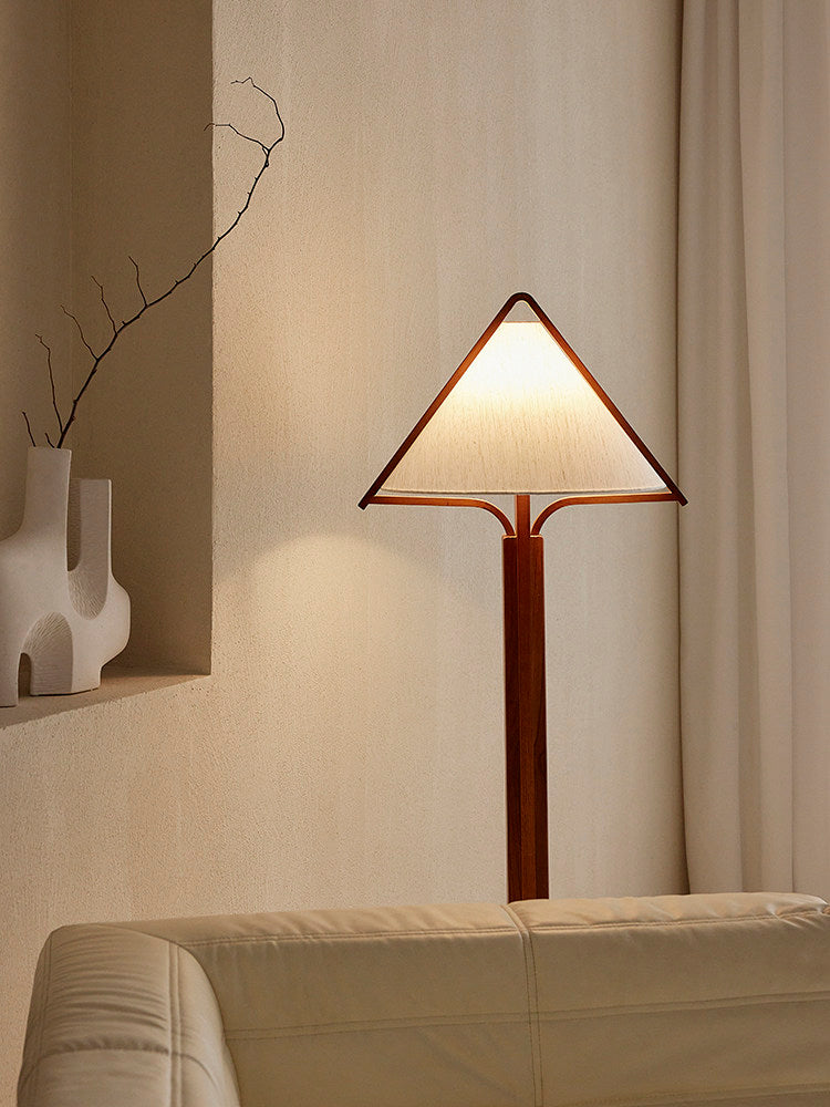 Tavora Triangle Shade Wood Floor Lamp
