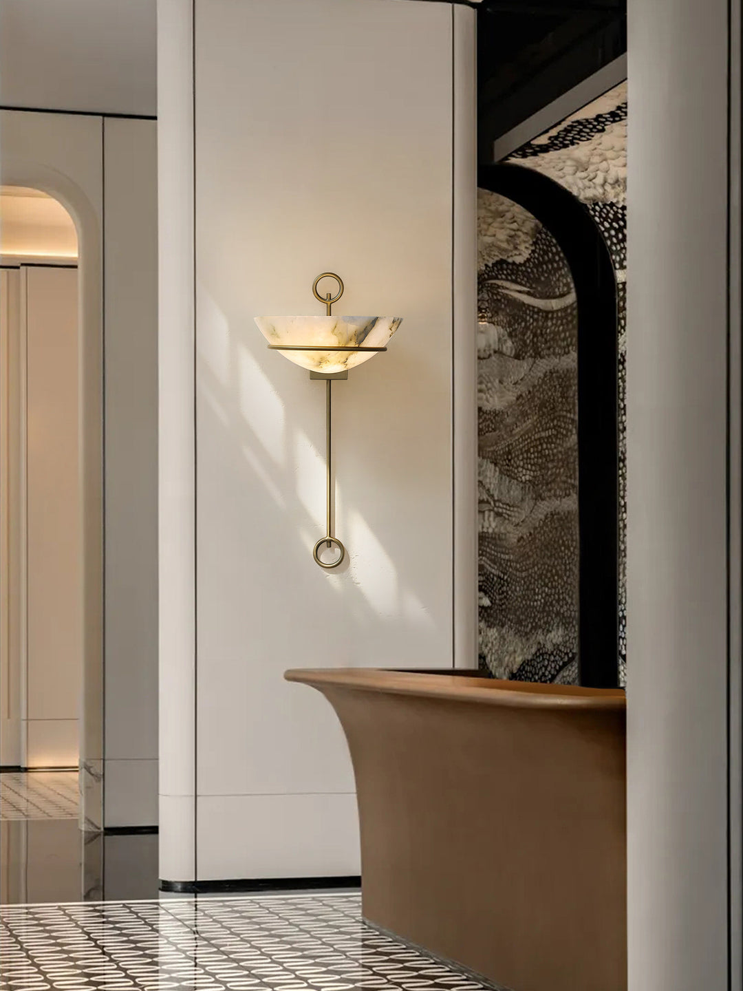 Tether Alabaster Wall Sconce
