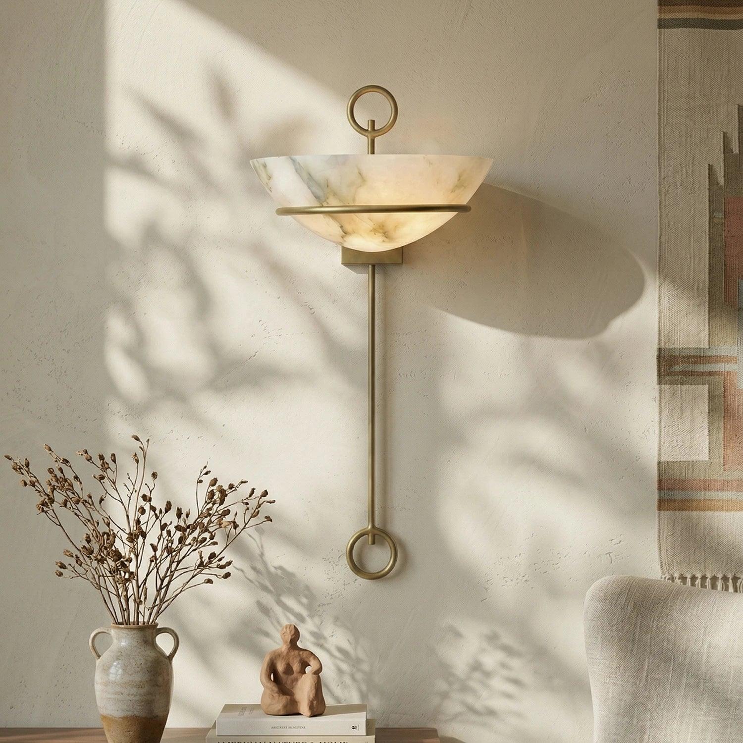 Tether Alabaster Wall Sconce
