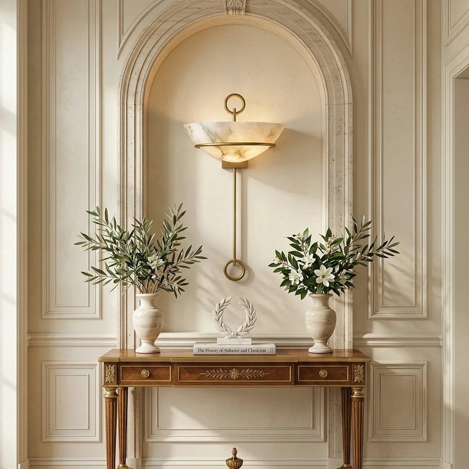 Tether Alabaster Wall Sconce