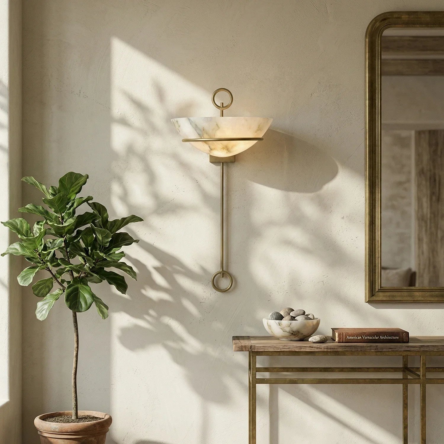 Tether Alabaster Wall Sconce