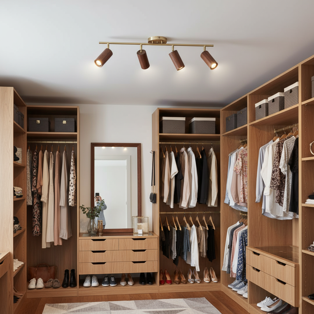 Thio Wooden Adjustable Ceiling Light