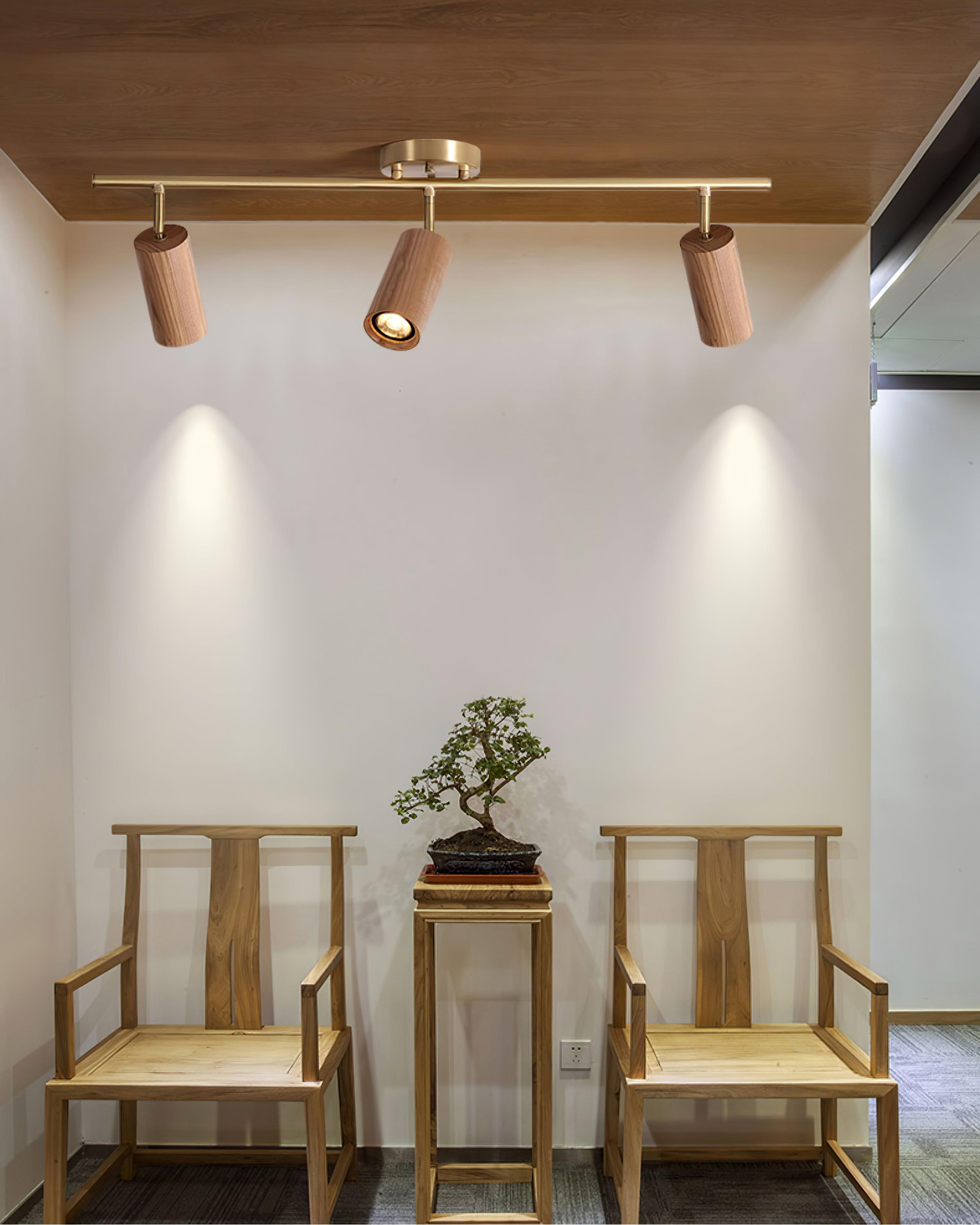 Thio Wooden Adjustable Ceiling Light