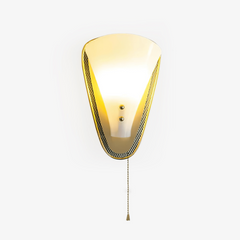 Triangular Gold Grid Wall Sconce