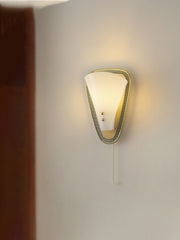 Triangular Gold Grid Wall Sconce