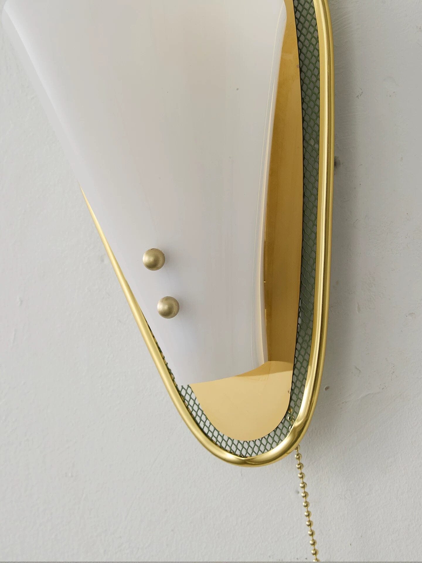 Triangular Gold Grid Wall Sconce