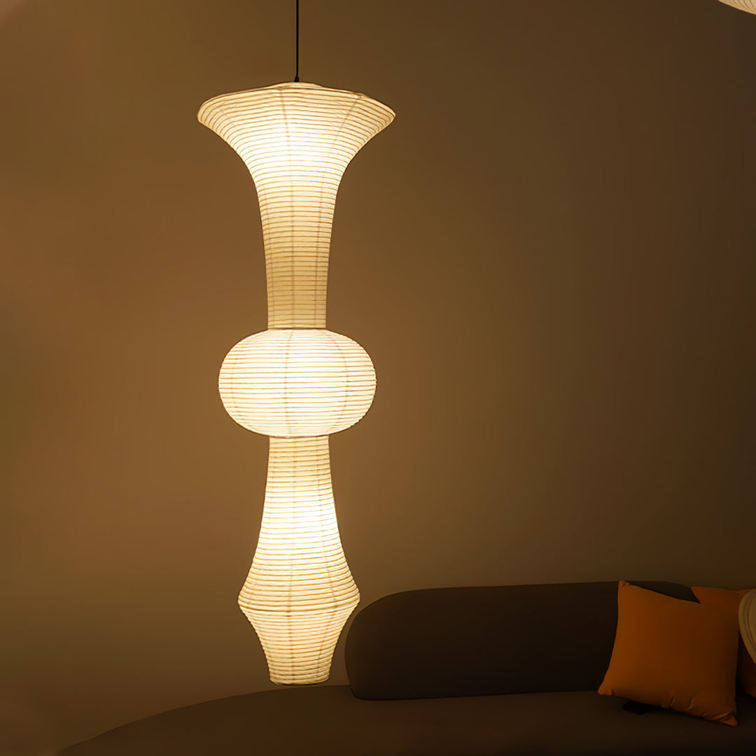 Tsuraya Tall Washi Paper Pendant Light