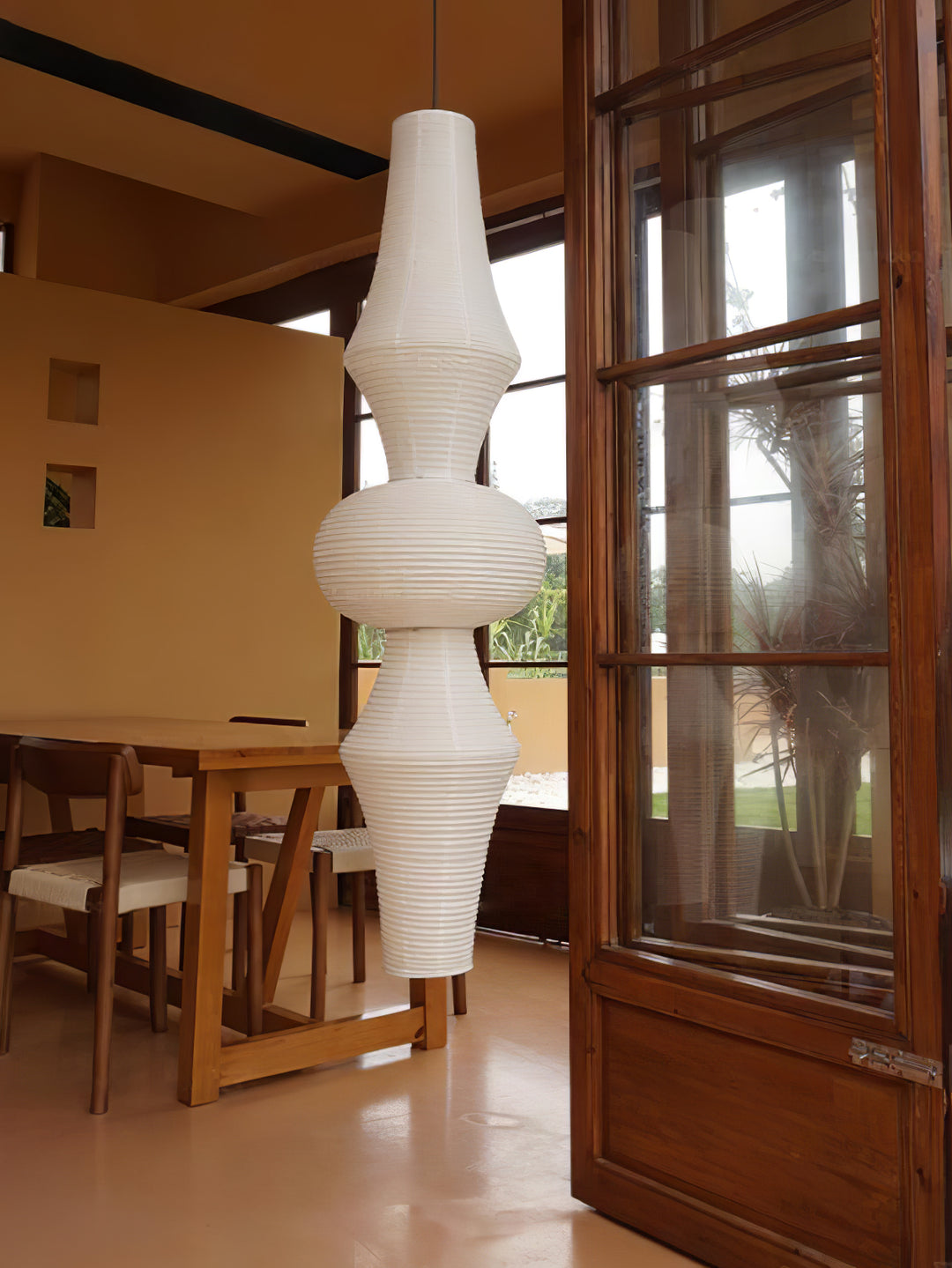 Tsuraya Tall Washi Paper Pendant Light