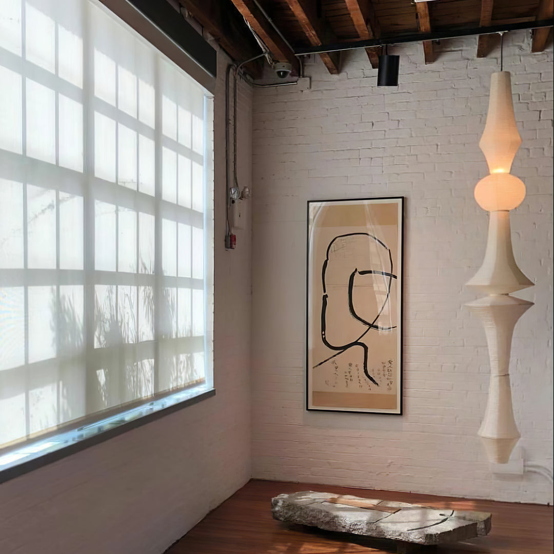 Tsuraya Tall Washi Paper Pendant Light