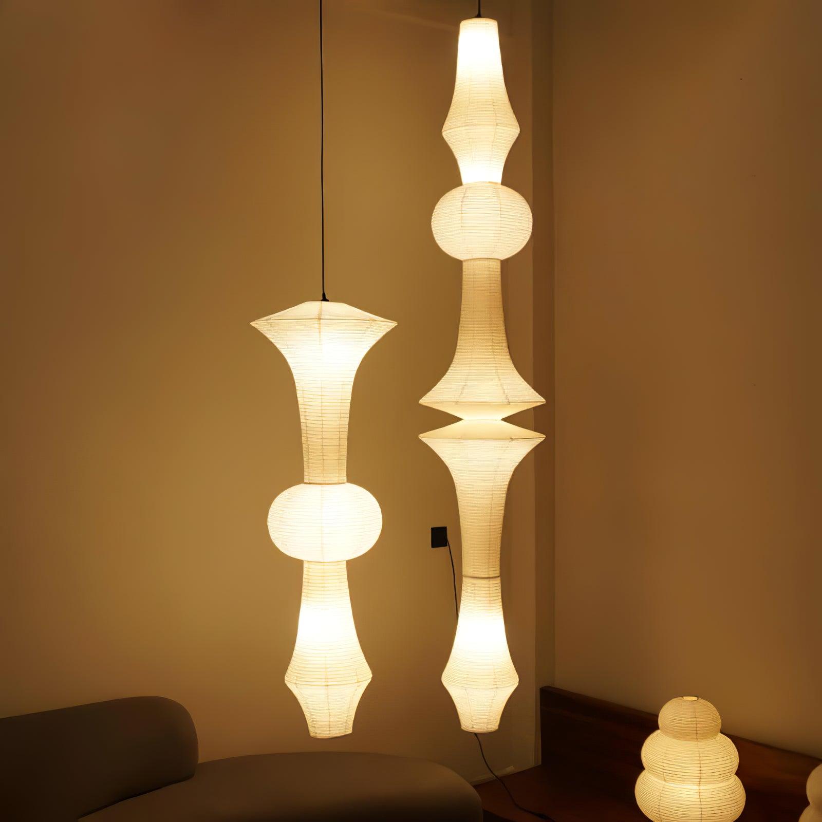 Tsuraya Tall Washi Paper Pendant Light