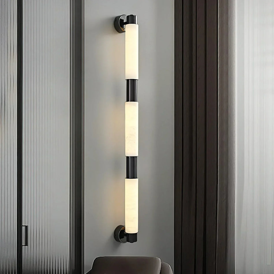 Tube Alabaster Wall Sconce