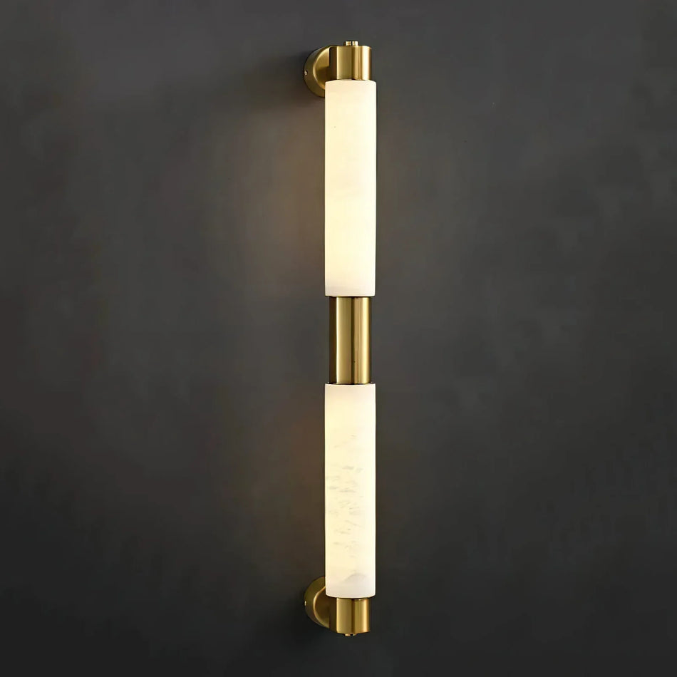 Tube Alabaster Wall Sconce