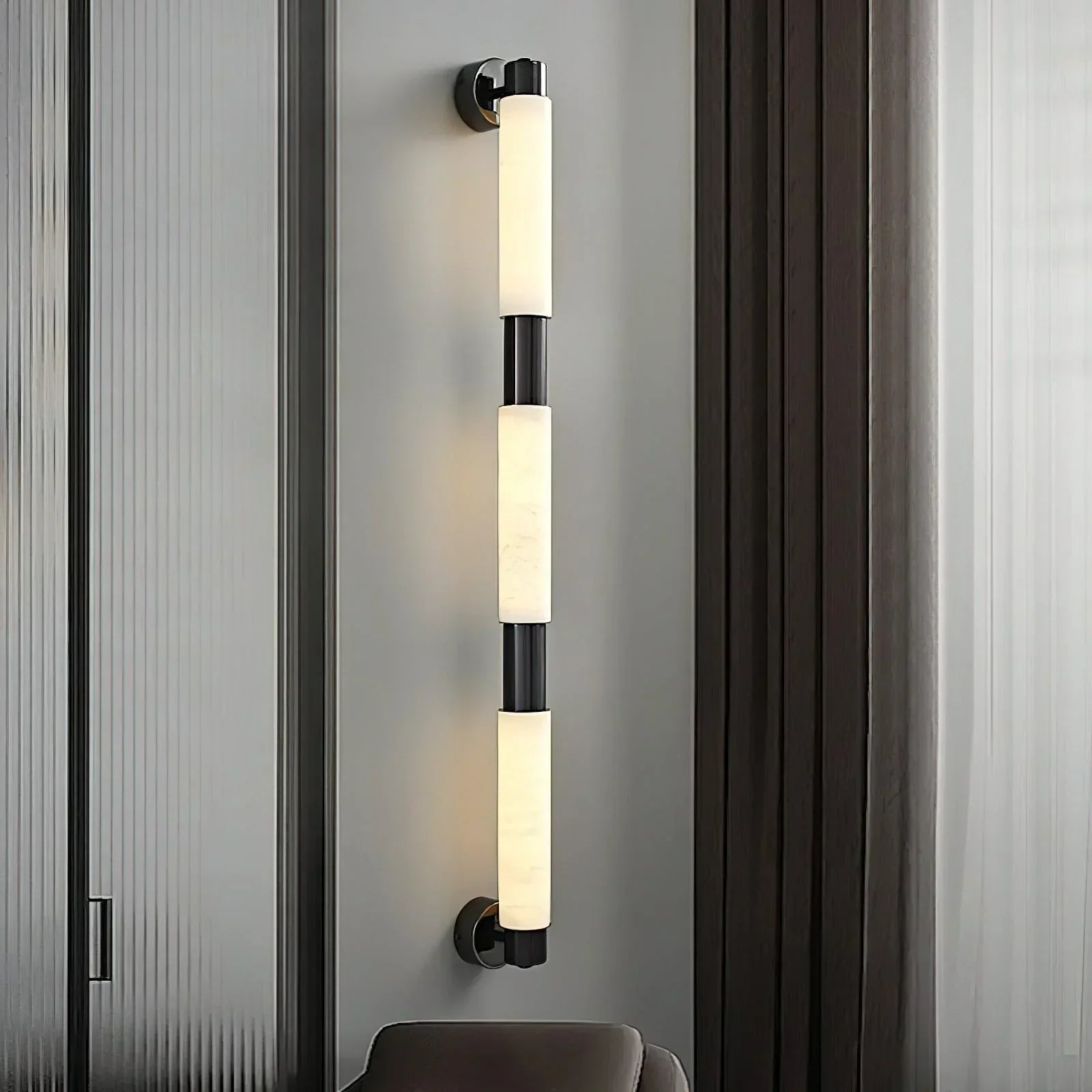 Tube Alabaster Wall Sconce