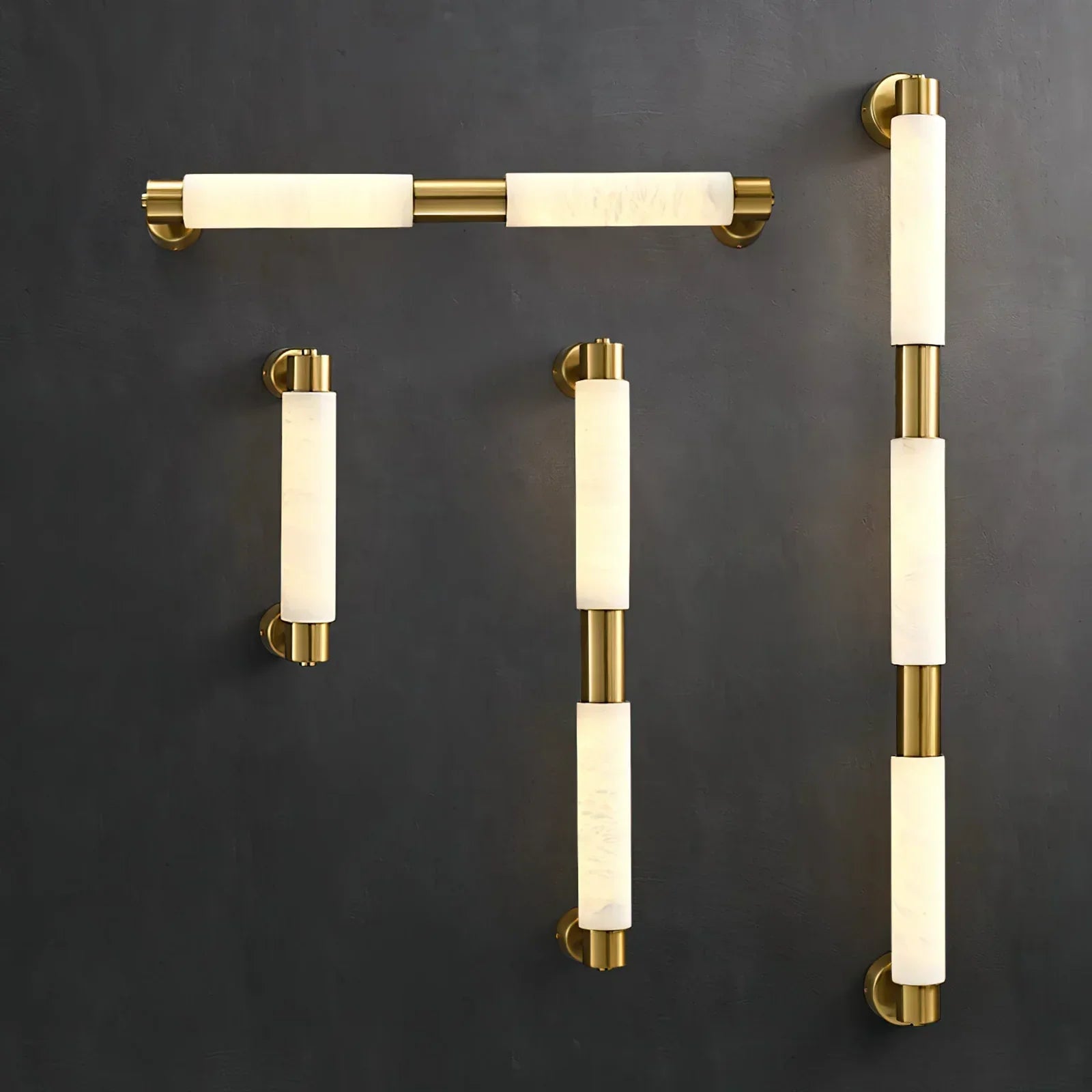 Tube Alabaster Wall Sconce