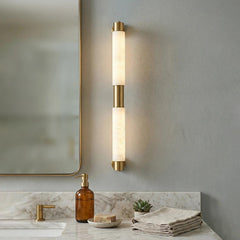 Tube Alabaster Wall Sconce