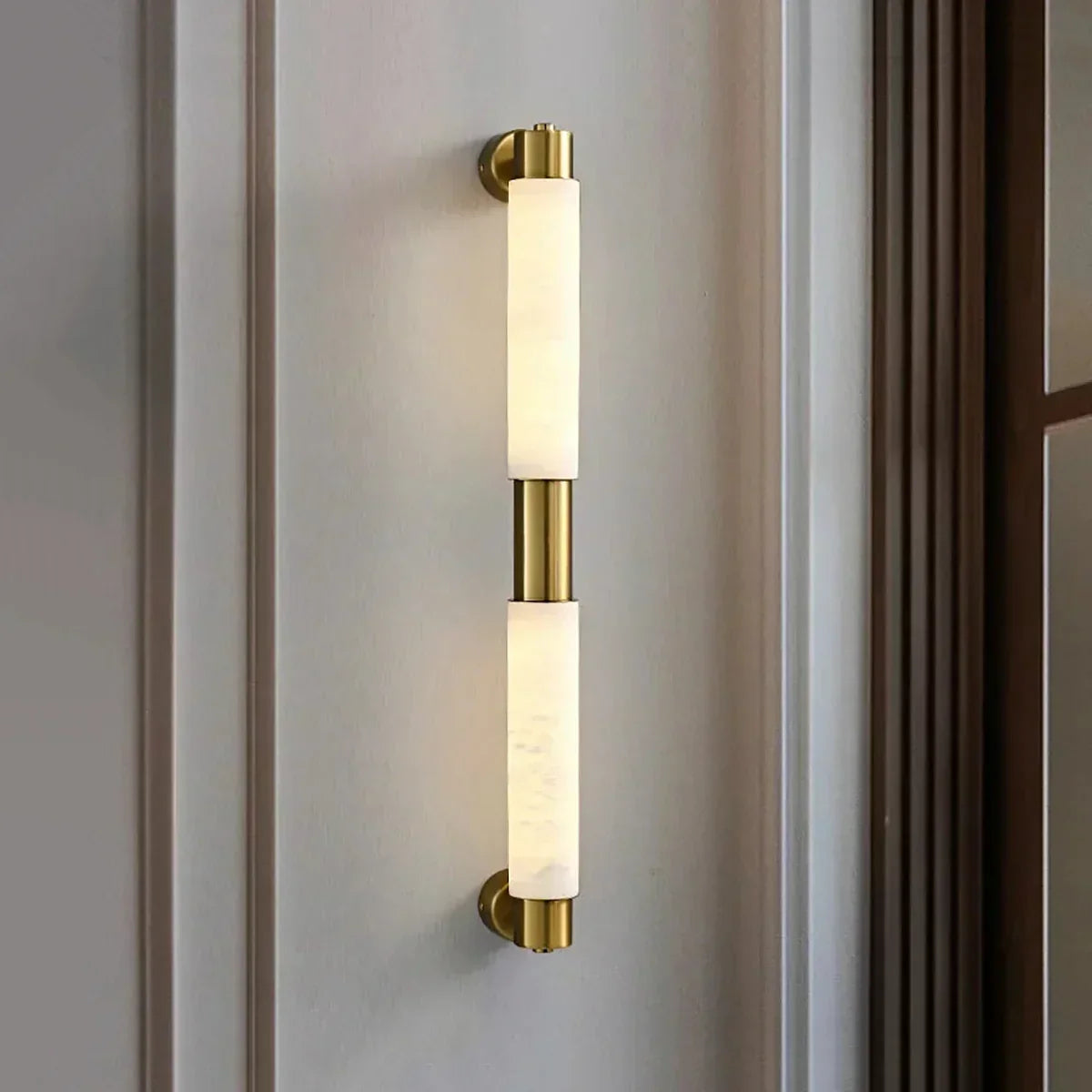 Tube Alabaster Wall Sconce