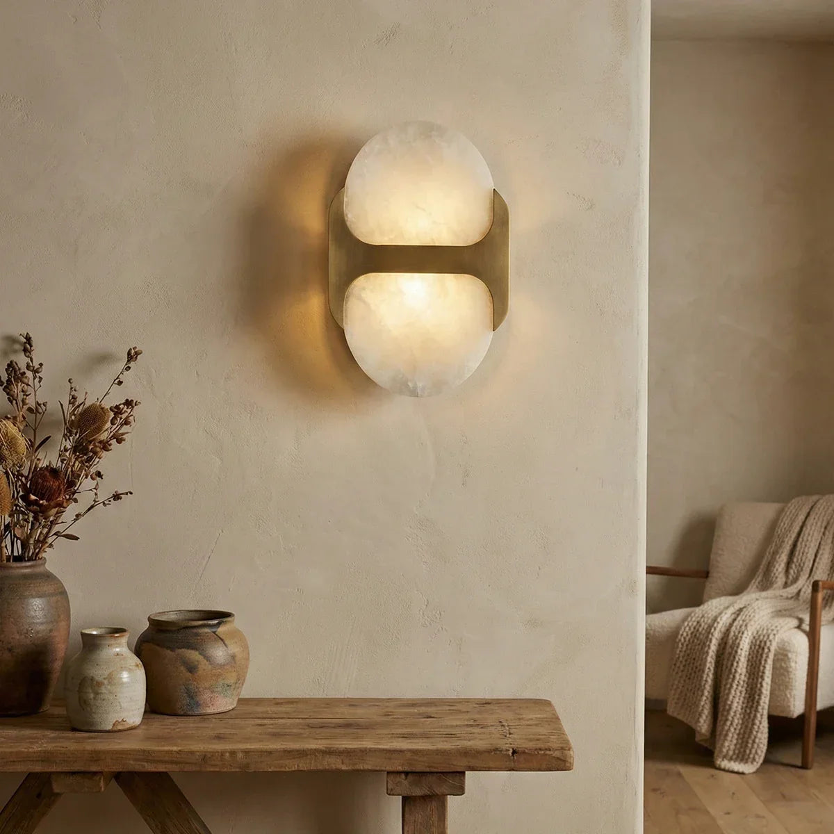 Odin Alabaster Wall Sconce