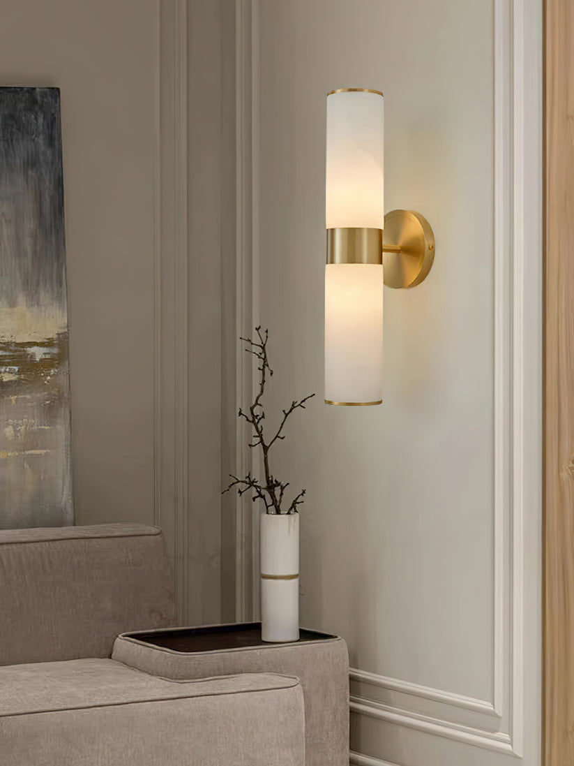 Varelle Twin Alabaster Wall Sconce
