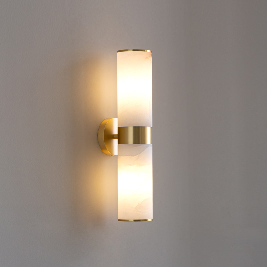 Varelle Twin Alabaster Wall Sconce