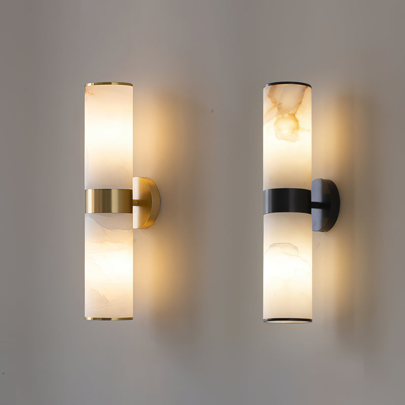 Varelle Twin Alabaster Wall Sconce