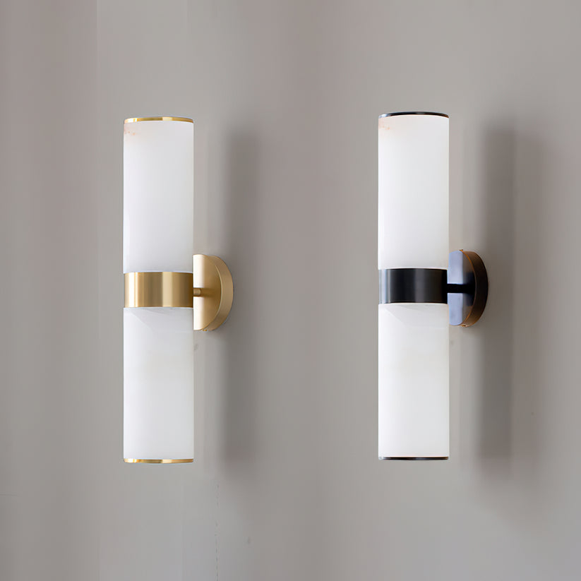 Varelle Twin Alabaster Wall Sconce