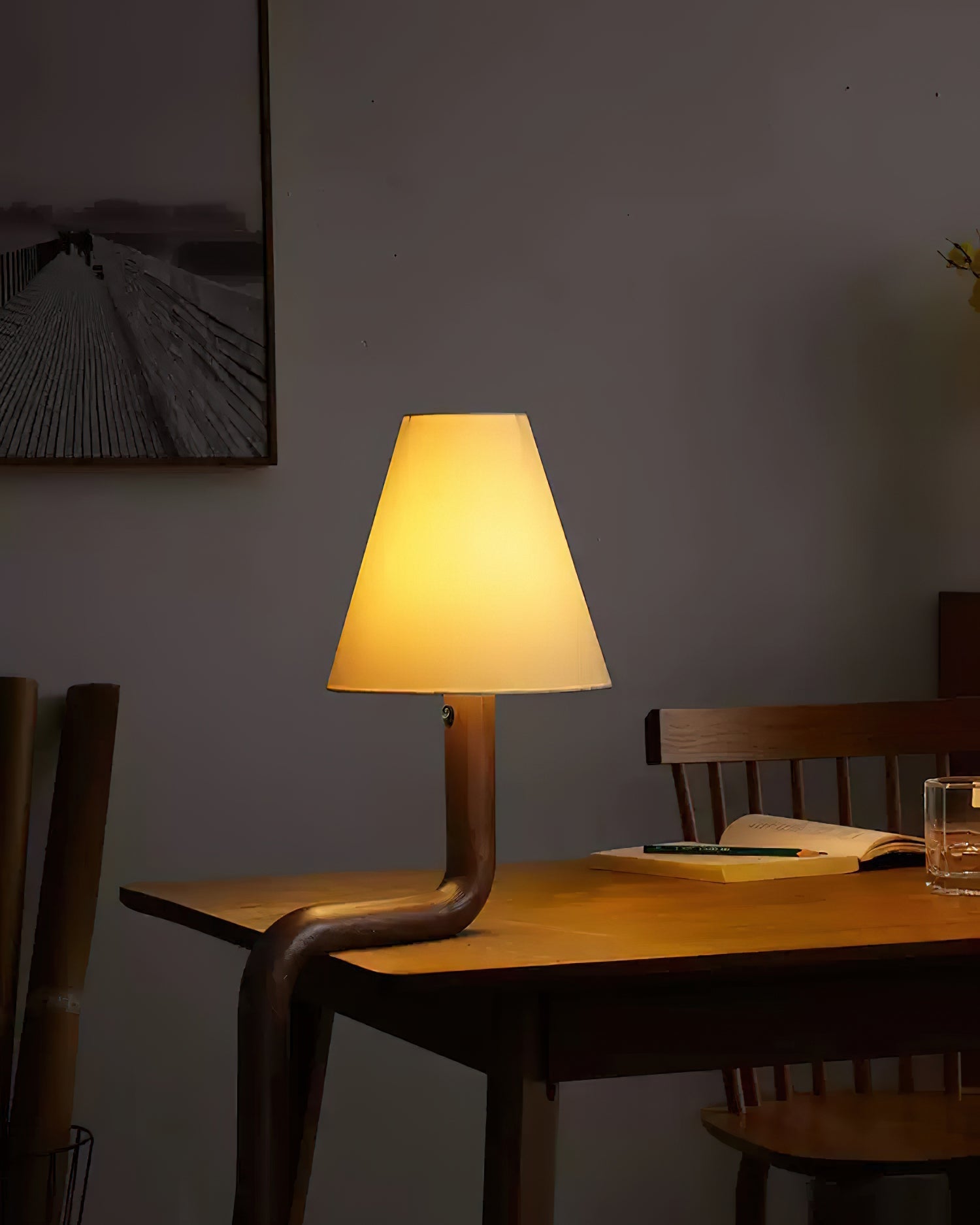Velora Sculptural Bentwood Table Lamp