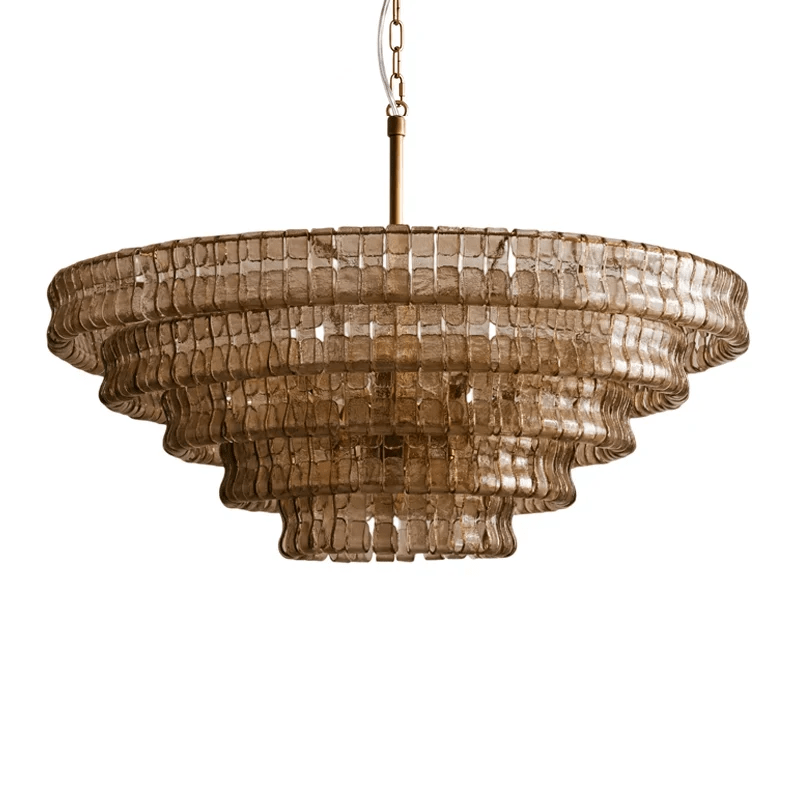 Ghiaccio Layered Glass Chandelier