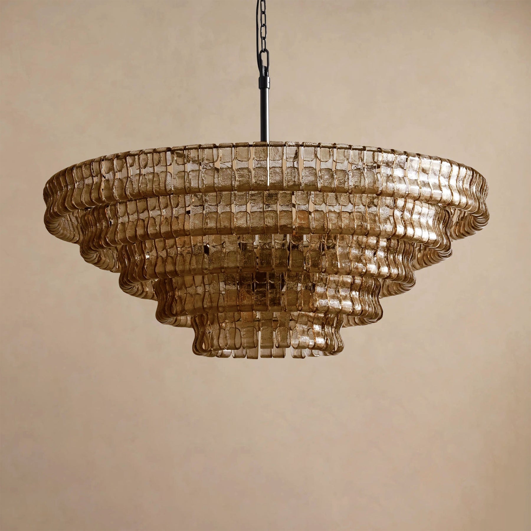 Ghiaccio Layered Glass Chandelier