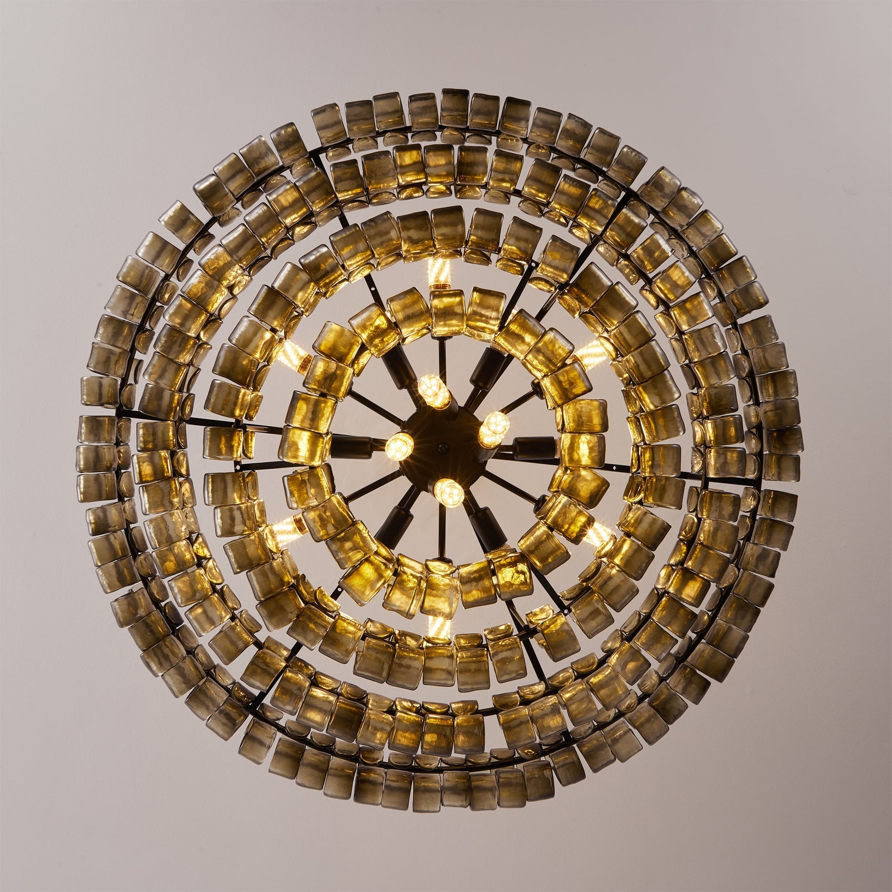 Ghiaccio Layered Glass Chandelier