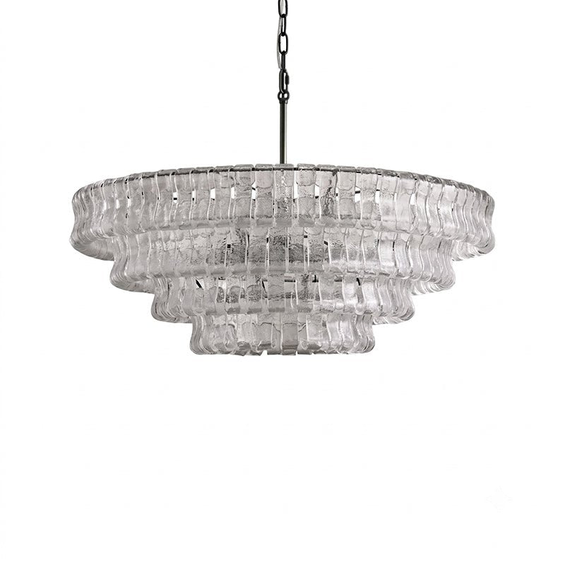Ghiaccio Layered Glass Chandelier