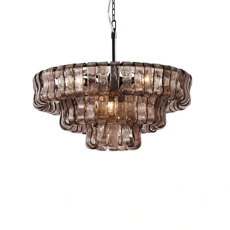 Ghiaccio Layered Glass Chandelier