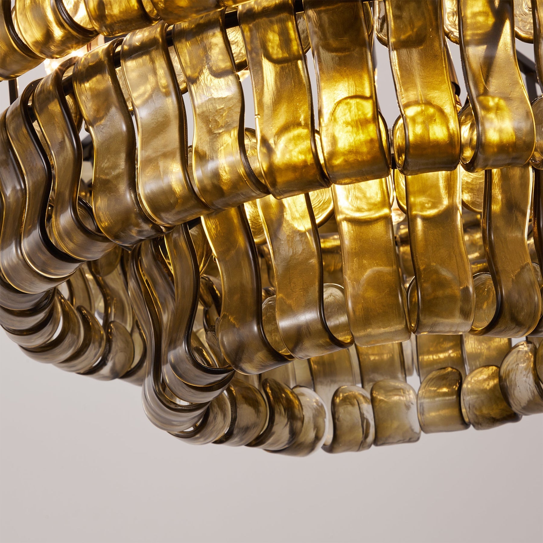 Ghiaccio Layered Glass Chandelier