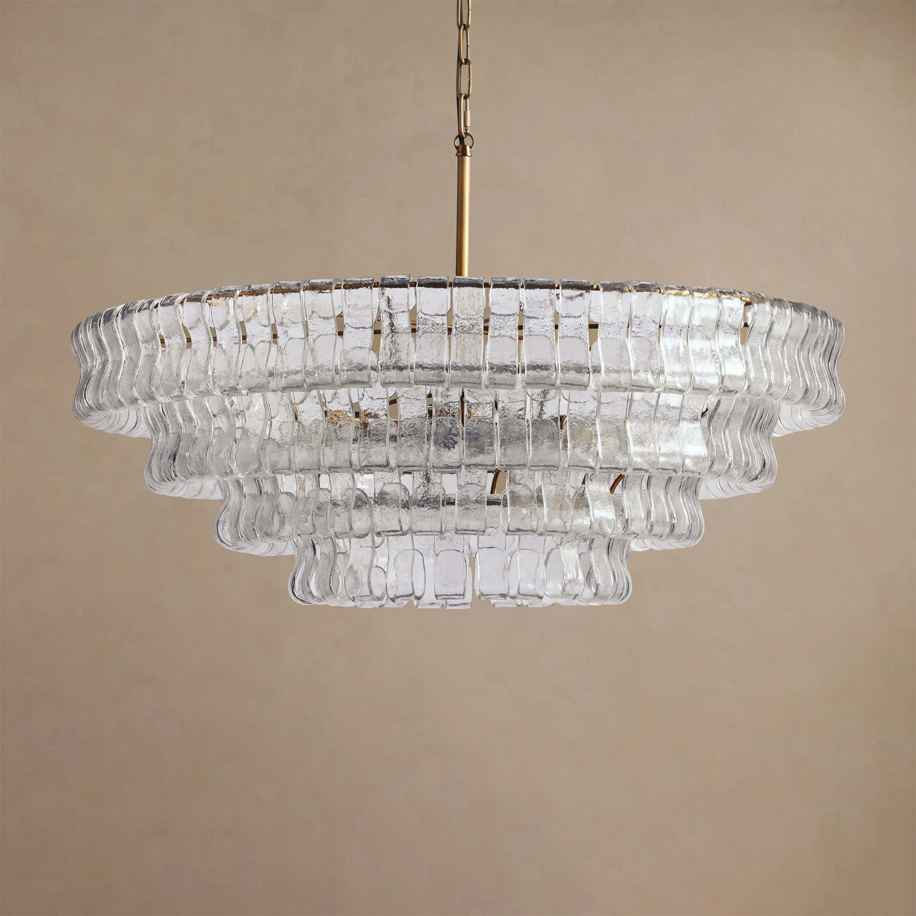 Ghiaccio Layered Glass Chandelier
