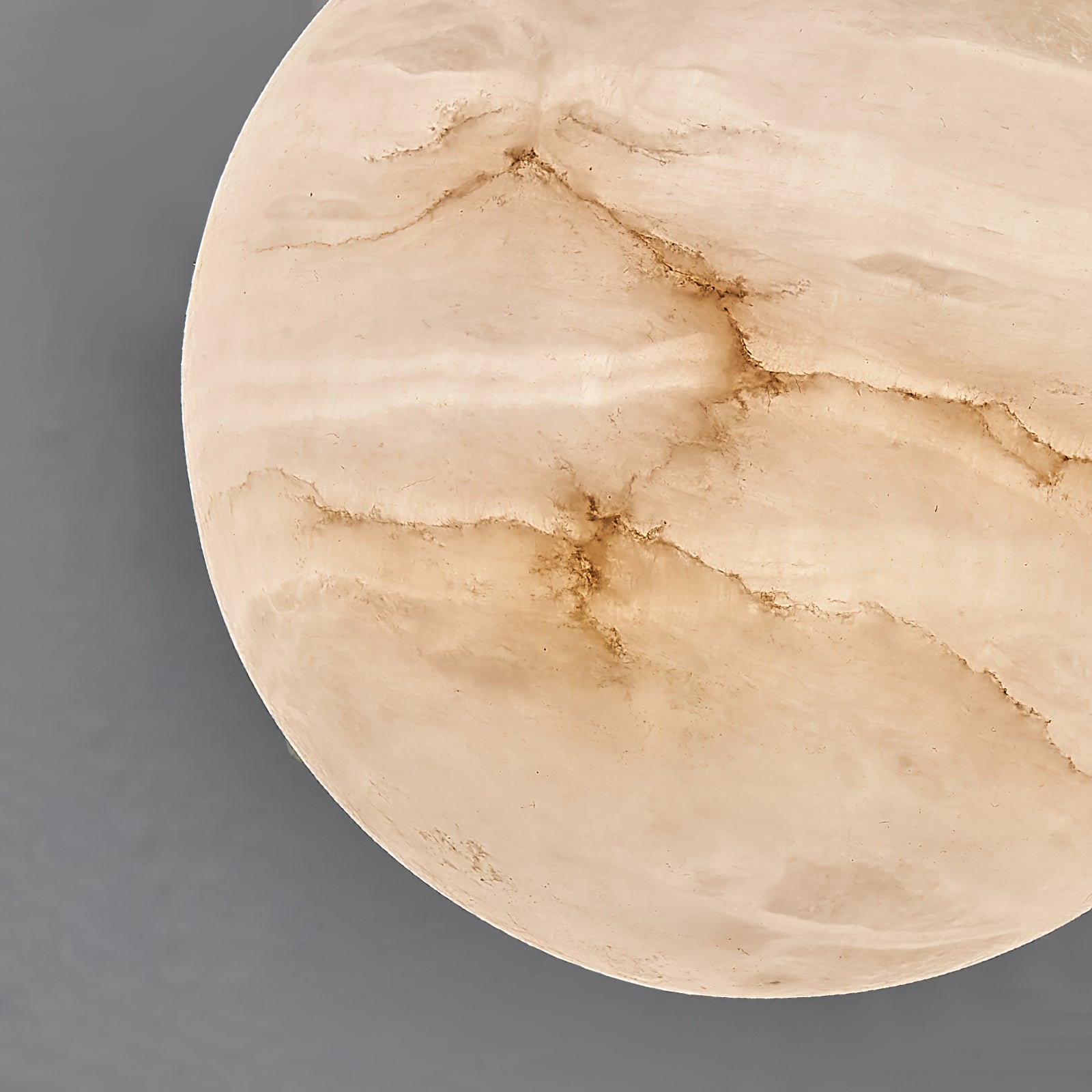 Virelia Alabaster Brass Flush Mount