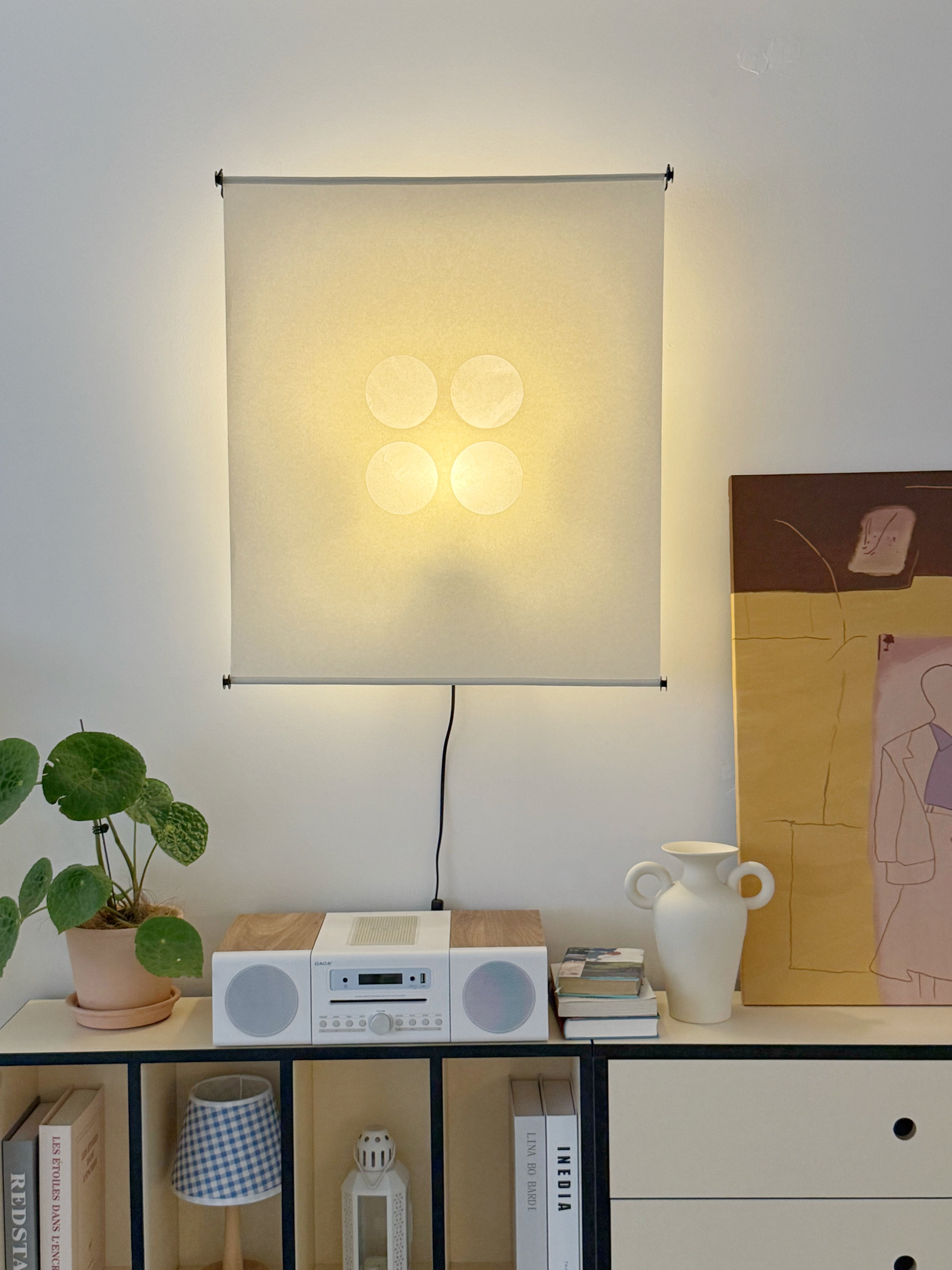 Yukishiro Washi Paper Wall Lamp