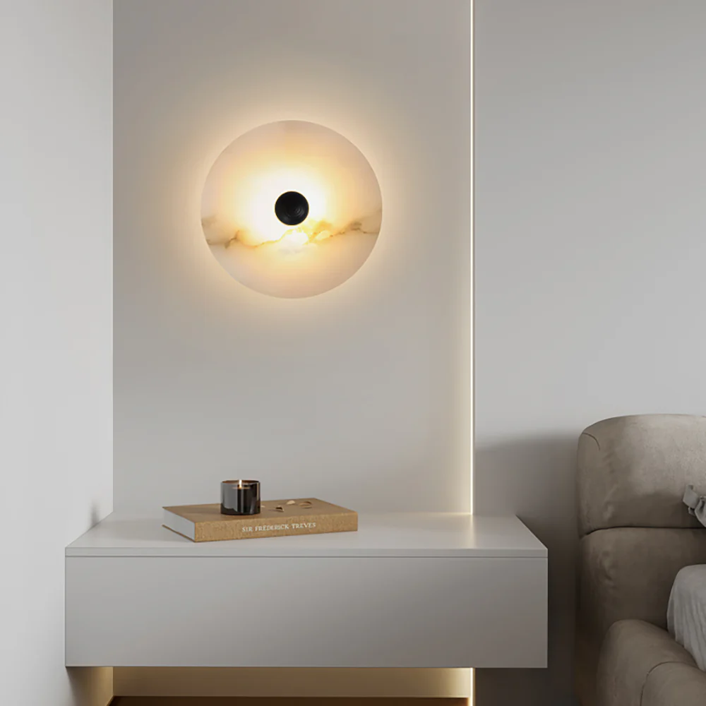 Zahara Fluted Alabaster Wall Light