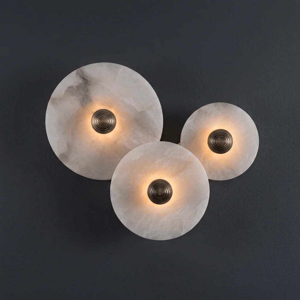 Zareen Fluted Alabaster Wall Sconce