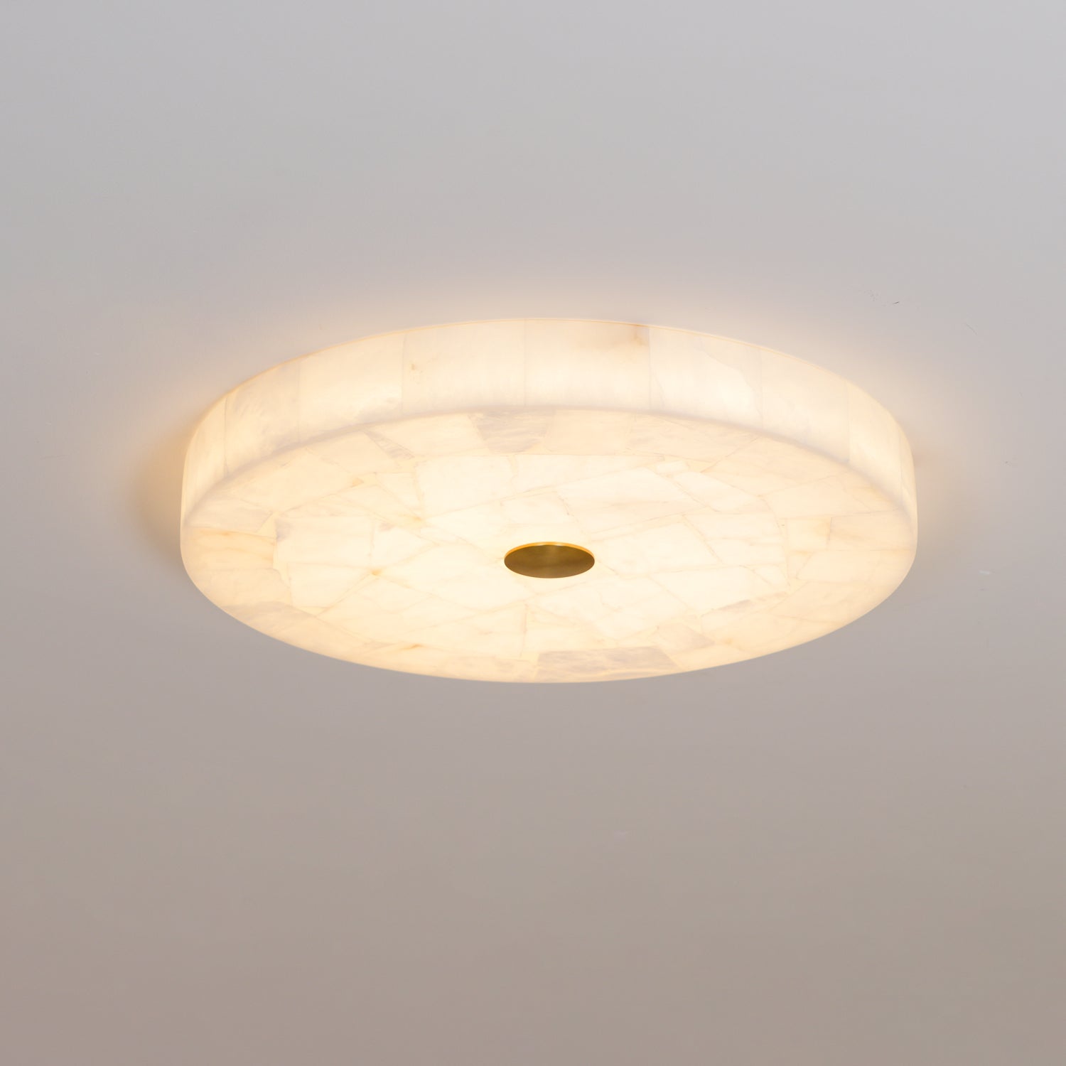 Round Mosaic Alabaster Ceiling Lamp