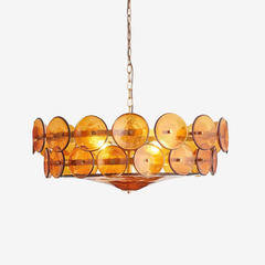Avelora Cast Glass Disc Chandelier